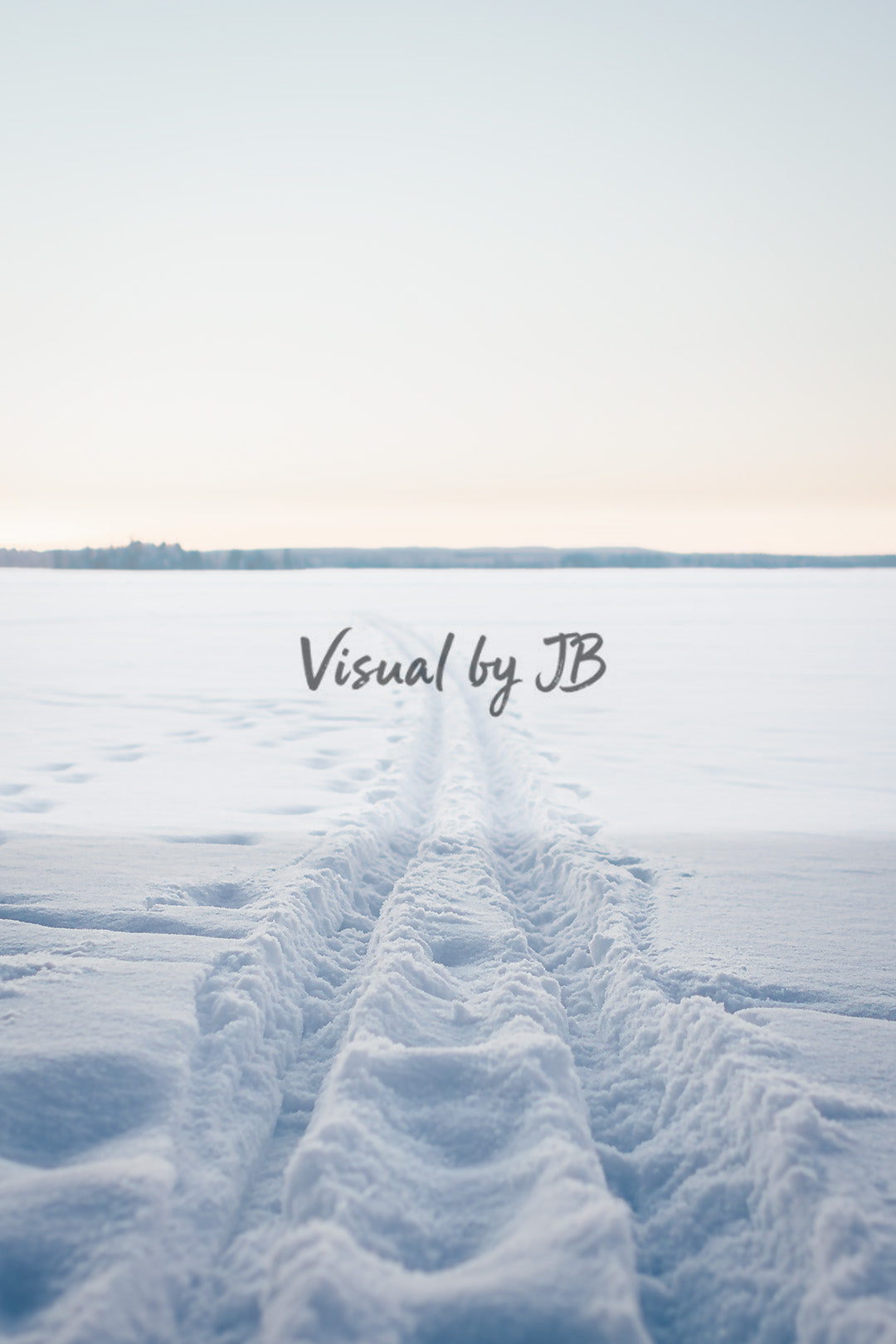Minimalist winter horizon landscape fine art photography print, Scandinavian wall art